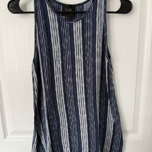 W5 Striped Navy and White Tank Top